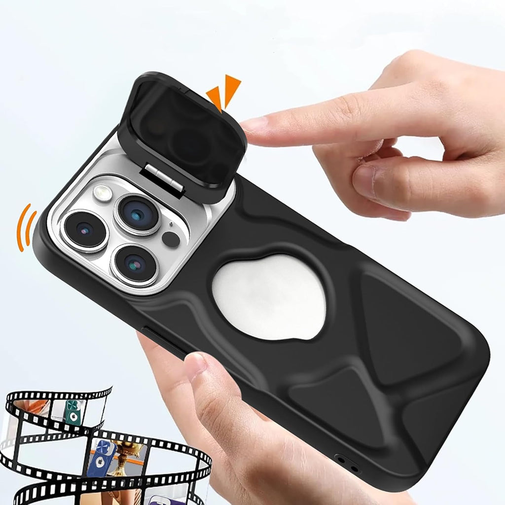 Magnetic Logo View Shockproof TPU Case with Flip Lens Stand