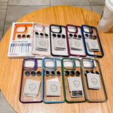Metal Lens Ring Protective Stand Phone Case For iPhone