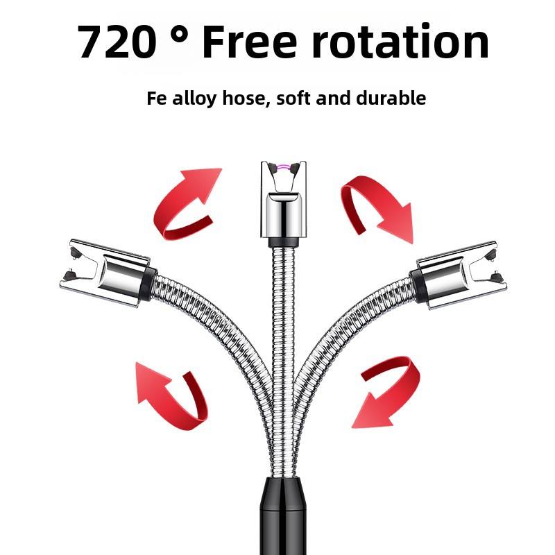 Hot-Selling Type-C Interface Kitchen Igniter Lighter Windproof Arc Pulse Ignition USB Charging Electric Durable Metal Lighter