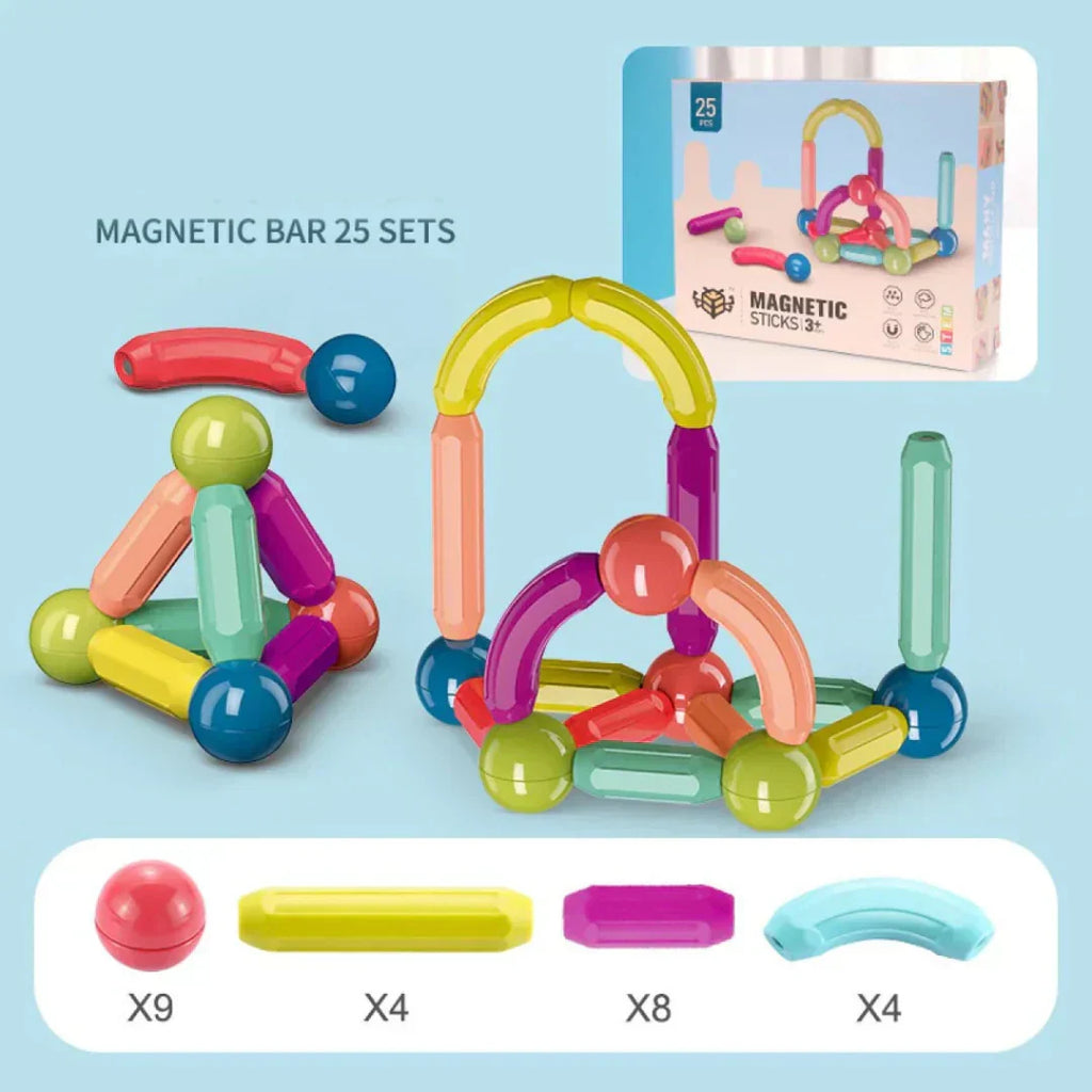 25 pcs Magnetic Building Blocks Educational Toy